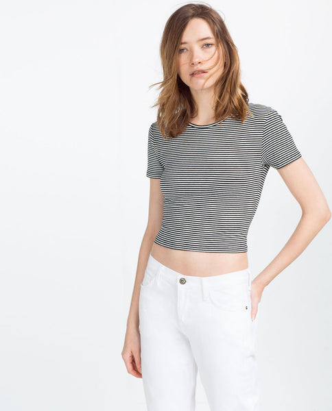 STRIPED ORGANIC COTTON T-SHIRT