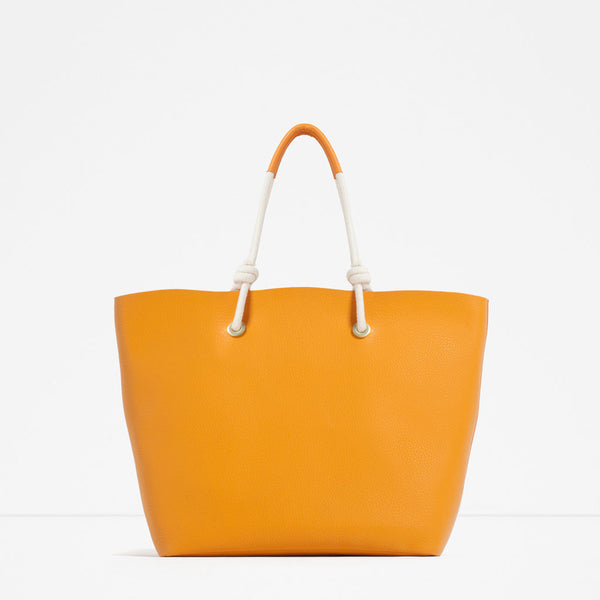 TOTE WITH CORD DETAIL