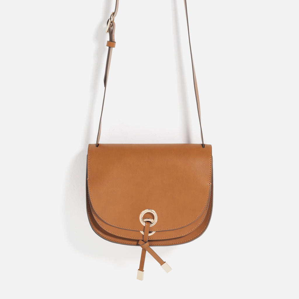 CROSS-BODY BAG WITH DOUBLE FLAP