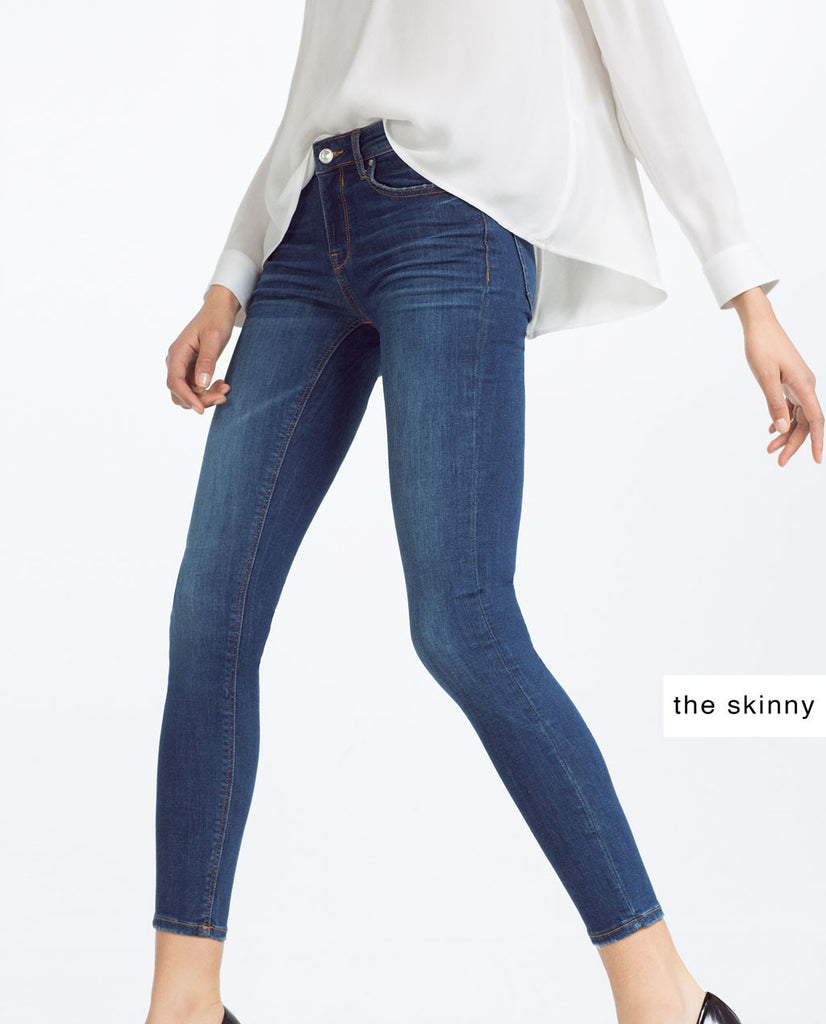 SKINNY MID-RISE TROUSERS